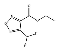 1,2,5-Oxadiazole-3-carboxylic acid, 4-(difluoromethyl)-, ethyl ester Structure