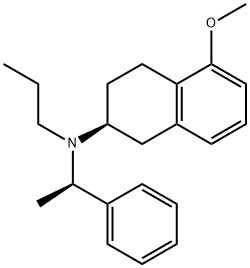 2-Naphthalenamine, 1,2,3,4-tetrahydro-5-methoxy-N-[(1R)-1-phenylethyl]-N-propyl-, (2S)- Struktur