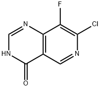 Pyrido[4,3-d]pyrimidin-4(3H)-one, 7-chloro-8-fluoro- Struktur