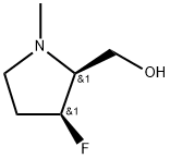 2-Pyrrolidinemethanol, 3-fluoro-1-methyl-, (2S,3S)- Struktur