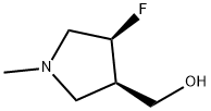 3-Pyrrolidinemethanol, 4-fluoro-1-methyl-, (3R,4S)- Structure