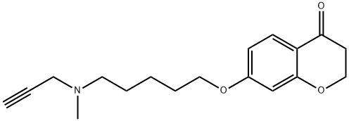 4H-1-Benzopyran-4-one, 2,3-dihydro-7-[[5-(methyl-2-propyn-1-ylamino)pentyl]oxy]- Structure