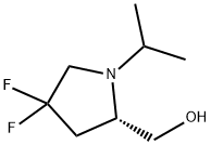 2-Pyrrolidinemethanol, 4,4-difluoro-1-(1-methylethyl)-, (2S)- Structure