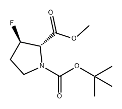 (2S,3R)-N-BOC-3-氟吡咯烷-2-羧酸甲酯, 2454490-53-8, 结构式
