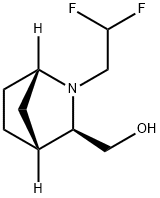 2-Azabicyclo[2.2.1]heptane-3-methanol, 2-(2,2-difluoroethyl)-, (1S,3R,4R)- Struktur