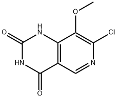 Pyrido[4,3-d]pyrimidine-2,4(1H,3H)-dione, 7-chloro-8-methoxy- Struktur