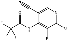 N-(2-氯-5-氰基-3-氟吡啶-4-基)-2,2,2-三氟乙酰胺, 2454491-21-3, 结构式