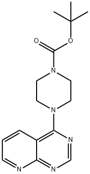 1-Piperazinecarboxylic acid, 4-pyrido[2,3-d]pyrimidin-4-yl-, 1,1-dimethylethyl ester Structure