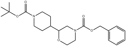 2-(1-BOC-4-哌啶基)-4-CBZ-吗啉 结构式