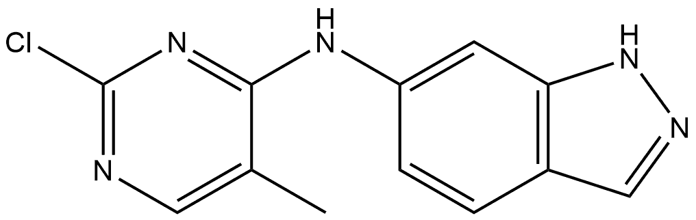 N-(2-Chloro-5-methyl-4-pyrimidinyl)-1H-indazol-6-amine Structure