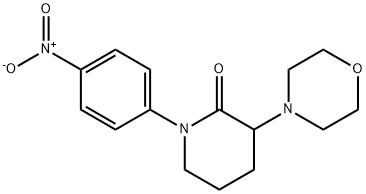 2-Piperidinone, 3-(4-morpholinyl)-1-(4-nitrophenyl)- Struktur