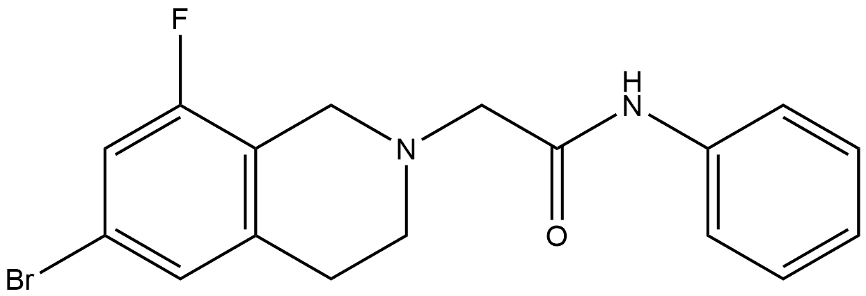 6-Bromo-8-fluoro-3,4-dihydro-N-phenyl-2(1H)-isoquinolineacetamide Struktur