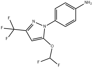 Benzenamine, 4-[5-(difluoromethoxy)-3-(trifluoromethyl)-1H-pyrazol-1-yl]-,245748-38-3,结构式
