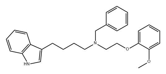 1H-Indole-3-butanamine, N-[2-(2-methoxyphenoxy)ethyl]-N-(phenylmethyl)- Structure