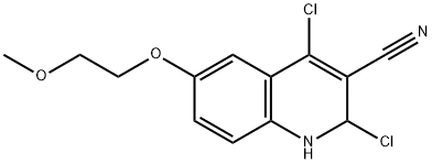 3-Quinolinecarbonitrile, 2,4-dichloro-1,2-dihydro-6-(2-methoxyethoxy)- 化学構造式
