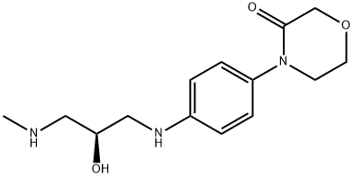 3-Morpholinone, 4-[4-[[(2S)-2-hydroxy-3-(methylamino)propyl]amino]phenyl]- 化学構造式