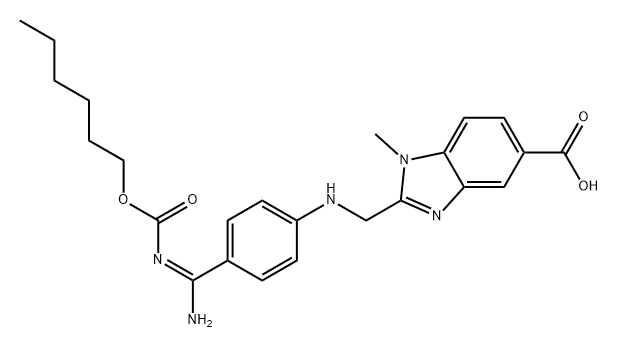 1H-Benzimidazole-5-carboxylic acid, 2-[[[4-[(E)-amino[[(hexyloxy)carbonyl]imino]methyl]phenyl]amino]methyl]-1-methyl-|达比加群酯杂质67