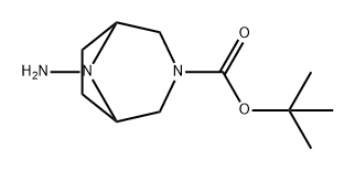 3,8-Diazabicyclo[3.2.1]octane-3-carboxylic acid, 8-amino-, 1,1-dimethylethyl ester Structure