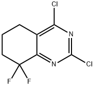 Quinazoline, 2,4-dichloro-8,8-difluoro-5,6,7,8-tetrahydro- Struktur