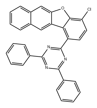 1,3,5-Triazine, 2-(4-chlorobenzo[b]naphtho[2,3-d]furan-1-yl)-4,6-diphenyl- Struktur