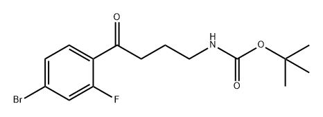 叔丁基(4-(4-溴-2-氟苯基)-4-氧代丁基)氨基甲酸酯 结构式