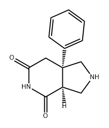 1H-Pyrrolo[3,4-c]pyridine-4,6(2H,3aH)-dione, tetrahydro-7a-phenyl-, (3aS,7aR)- Structure
