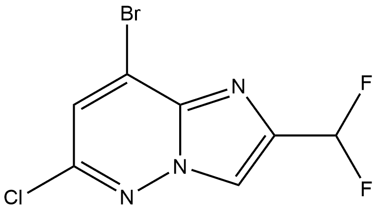 8-bromo-6-chloro-2-(difluoromethyl)imidazo[1,2-b]pyridazine Structure