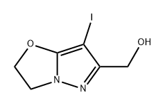 Pyrazolo[5,1-b]oxazole-6-methanol, 2,3-dihydro-7-iodo- Struktur