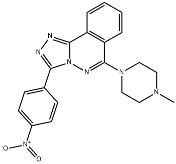 1,2,4-Triazolo[3,4-a]phthalazine, 6-(4-methyl-1-piperazinyl)-3-(4-nitrophenyl)- Structure