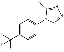 4H-1,2,4-Triazole, 3-bromo-4-[4-(trifluoromethyl)phenyl]- 结构式