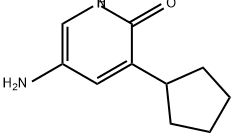 2(1H)-Pyridinone, 5-amino-3-cyclopentyl- 化学構造式