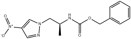 Carbamic acid, N-[(1S)-1-methyl-2-(4-nitro-1H-pyrazol-1-yl)ethyl]-, phenylmethyl ester Structure