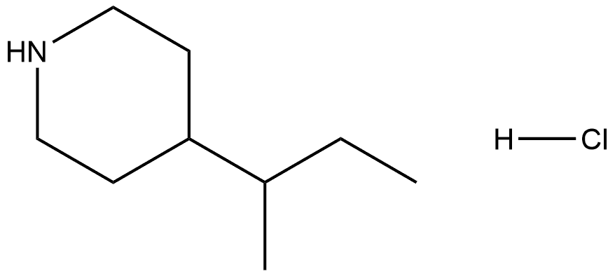 Piperidine, 4-(1-methylpropyl)-, hydrochloride (1:1) Structure