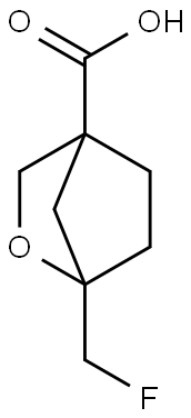 2-Oxabicyclo[2.2.1]heptane-4-carboxylic acid, 1-(fluoromethyl)- Struktur