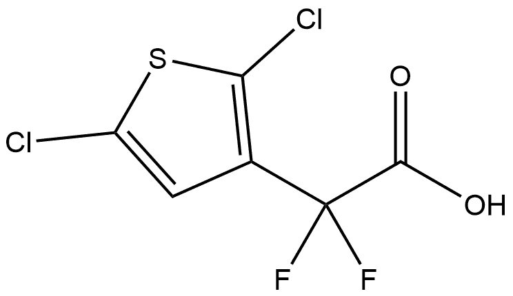 2,5-Dichloro-α,α-difluoro-3-thiopheneacetic acid Struktur