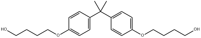 1-Butanol, 4,4'-[(1-methylethylidene)bis(4,1-phenyleneoxy)]bis- 化学構造式