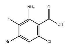 2-氨基-4-溴-6-氯-3-氟苯甲酸 结构式