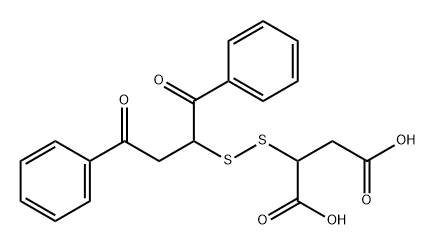 Butanedioic acid, 2-[(1-benzoyl-3-oxo-3-phenylpropyl)dithio]- Struktur