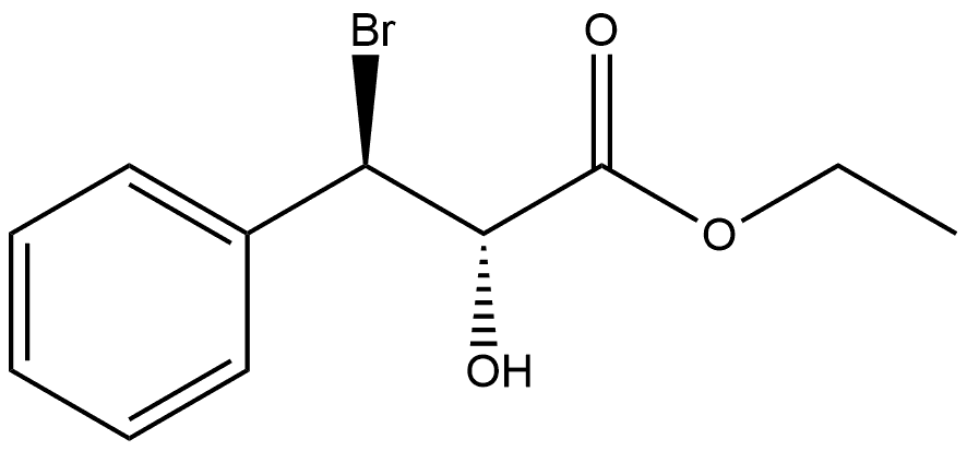 Benzenepropanoic acid, β-bromo-α-hydroxy-, ethyl ester, (αS,βR)- 结构式