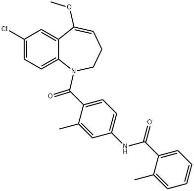 Benzamide, N-[4-[(7-chloro-2,3-dihydro-5-methoxy-1H-1-benzazepin-1-yl)carbonyl]-3-methylphenyl]-2-methyl- Structure