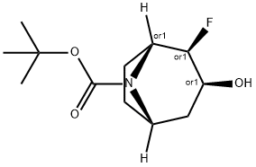 REL-1,1-二甲基乙基(1R,2R,3S,5S)-2-氟-3-羟基-8-氮杂双环[3.2.1]辛烷-8-羧酸酯,2468749-04-2,结构式