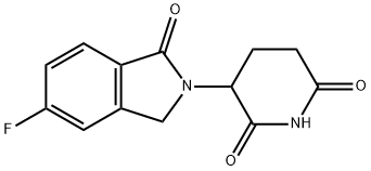 2,6-Piperidinedione, 3-(5-fluoro-1,3-dihydro-1-oxo-2H-isoindol-2-yl)- Structure