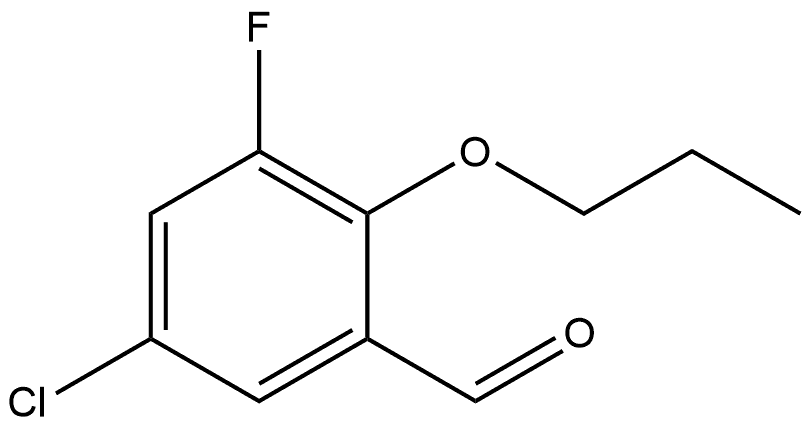 5-chloro-3-fluoro-2-propoxybenzaldehyde Structure