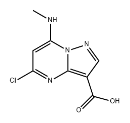 Pyrazolo[1,5-a]pyrimidine-3-carboxylic acid, 5-chloro-7-(methylamino)- Structure