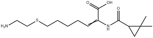 2-Heptenoic acid, 7-[(2-aminoethyl)thio]-2-[[(2,2-dimethylcyclopropyl)carbonyl]amino]- Structure