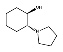 cyclohexanol, 2-(1-pyrrolidinyl)-, (1R,2R)- Structure