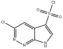 3-chloro-7H-pyrrolo[2,3-c]pyridazine-5-sulfonyl chloride Structure