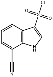 7-cyano-1H-indole-3-sulfonyl chloride Structure