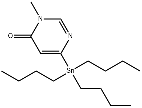 4(3H)-Pyrimidinone, 3-methyl-6-(tributylstannyl)-,2472466-16-1,结构式