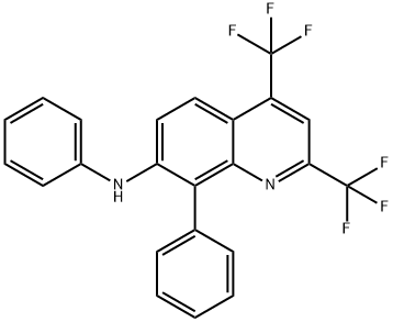 7-Quinolinamine, N,8-diphenyl-2,4-bis(trifluoromethyl)- Structure